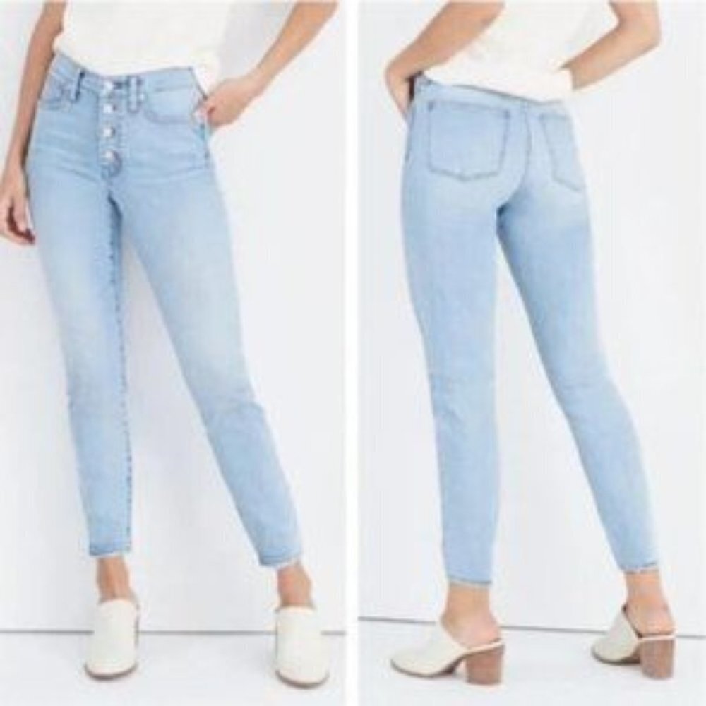Madewell 10” High Rise Skinny Jeans Size 28Mickleton Light Wash M5327